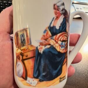 Tea Coffee Mug Norman Rockwell Museum 4" H "Memories" Vintage 1982